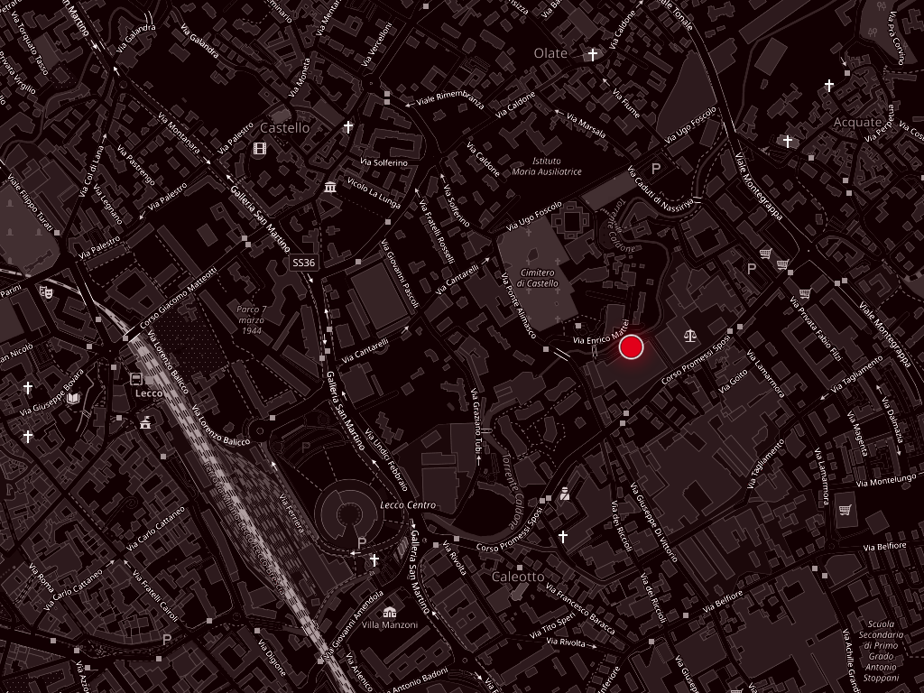 Mappa della sede di Energie srl a Lecco